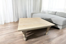 Load image into Gallery viewer, Large Square Farmhouse Turned Leg Coffee Table (Simply White)
