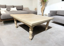 Load image into Gallery viewer, Large Square Farmhouse Turned Leg Coffee Table (Simply White)
