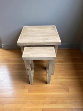Load image into Gallery viewer, Nesting End Tables Table - Gray Whitewash - Living Room Wood Furniture
