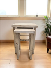 Load image into Gallery viewer, Nesting End Tables Table - Gray Whitewash - Living Room Wood Furniture
