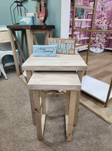 Load image into Gallery viewer, Nesting End Tables Table - Gray Whitewash - Living Room Wood Furniture
