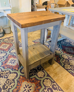 Rustic Console Table: Farmhouse Entryway Buffet, Provincial Top