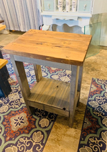 Load image into Gallery viewer, Rustic Console Table: Farmhouse Entryway Buffet, Provincial Top
