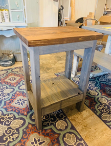 Rustic Console Table: Farmhouse Entryway Buffet, Provincial Top
