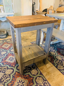 Rustic Console Table: Farmhouse Entryway Buffet, Provincial Top