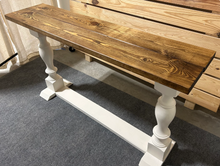 Load image into Gallery viewer, Farmhouse Entryway Table: Rustic Wooden Console Sofa Table
