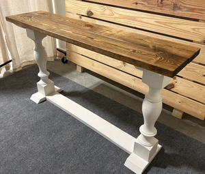 Farmhouse Entryway Table: Rustic Wooden Console Sofa Table