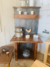 Load image into Gallery viewer, Rustic Farmhouse Coffee Bar: Charcoal Back, Provincial Shelving
