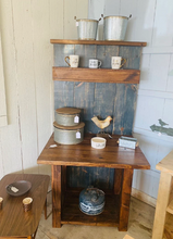 Load image into Gallery viewer, Rustic Farmhouse Coffee Bar: Charcoal Back, Provincial Shelving
