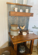 Load image into Gallery viewer, Rustic Farmhouse Coffee Bar: Charcoal Back, Provincial Shelving
