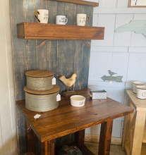 Load image into Gallery viewer, Rustic Farmhouse Coffee Bar: Charcoal Back, Provincial Shelving
