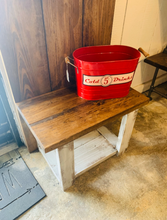 Load image into Gallery viewer, Rustic Farmhouse Hall Tree: Solid Wood Entryway Bench with Storage
