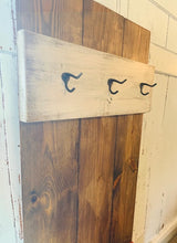 Load image into Gallery viewer, Rustic Farmhouse Hall Tree: Solid Wood Entryway Bench with Storage
