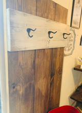 Load image into Gallery viewer, Rustic Farmhouse Hall Tree: Solid Wood Entryway Bench with Storage
