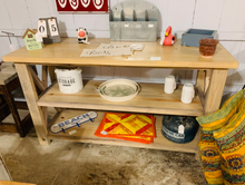 Load image into Gallery viewer, Rustic Wooden Buffet Table: Farmhouse Console with Aged Gray Finish
