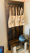 Load image into Gallery viewer, Rustic Farmhouse Hall Tree: Solid Wood Entryway Bench with Storage
