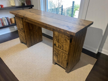 Load image into Gallery viewer, Rustic Farmhouse Desk: Provincial Brown Wooden Office Furniture
