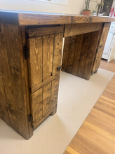 Load image into Gallery viewer, Rustic Farmhouse Desk: Provincial Brown Wooden Office Furniture
