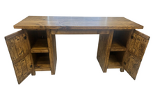Load image into Gallery viewer, Rustic Farmhouse Desk: Provincial Brown Wooden Office Furniture
