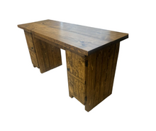 Load image into Gallery viewer, Rustic Farmhouse Desk: Provincial Brown Wooden Office Furniture
