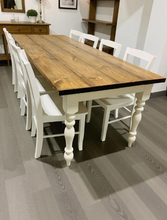 Load image into Gallery viewer, DIY Farmhouse Table Kit Turned Legs Unfinished Wood Base Fits 5-Foot or 6-Foot Tops
