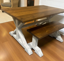 Load image into Gallery viewer, Unfinished Wooden Bench Legs - DIY Wood Base
