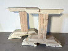 Load image into Gallery viewer, Unfinished Wooden Bench Legs - DIY Wood Base
