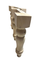 Load image into Gallery viewer, DIY Farmhouse Bench Kit Turned Legs Unfinished Wood Base Fits 4-Foot or 5-Foot Seating
