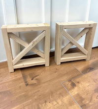 Load image into Gallery viewer, Unfinished Wooden Bench Legs - DIY Wood Base
