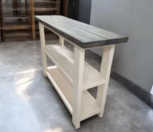 Load image into Gallery viewer, DIY Pine Bench Top Table Surface Wood Slab Console Entryway Sofa Farmhouse Rustic Custom
