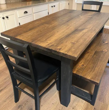 Load image into Gallery viewer, Dining Table Legs 4x4 Wood Furniture Base Unfinished DIY Farmhouse Square Solid Pine Custom
