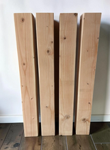 Load image into Gallery viewer, Dining Table Legs 4x4 Wood Furniture Base Unfinished DIY Farmhouse Square Solid Pine Custom
