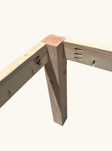 Load image into Gallery viewer, Farmhouse Table Kit Straight Legs DIY Dining Base Unfinished Wood Furniture Build Custom
