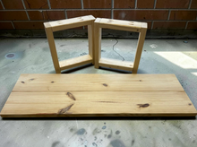 Load image into Gallery viewer, DIY Bench Kit Farmhouse Wood Dining Entryway Mudroom Unfinished Pine Custom Seating
