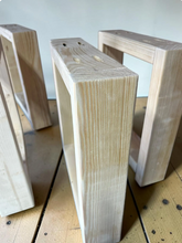 Load image into Gallery viewer, DIY Bench Kit Farmhouse Wood Dining Entryway Mudroom Unfinished Pine Custom Seating
