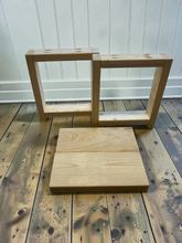 Load image into Gallery viewer, DIY Stool Kit Farmhouse Wood Kitchen Entryway Seating Unfinished Pine Rustic Custom Furniture
