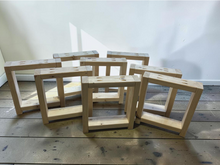 Load image into Gallery viewer, Unfinished Wooden Bench Legs - DIY Wood Base
