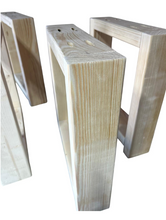 Load image into Gallery viewer, Unfinished Wooden Bench Legs - DIY Wood Base
