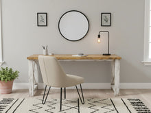 Load image into Gallery viewer, 6-Foot Rustic Farmhouse Desk: Provincial Top, Distressed White Base
