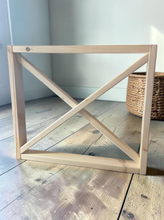 Load image into Gallery viewer, X Table Legs Unfinished Wood Dining Base Farmhouse Rustic DIY Furniture Set
