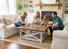 Load image into Gallery viewer, Rustic Farmhouse Wood Coffee Table Set, Distressed White End Tables
