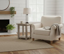 Load image into Gallery viewer, Farmhouse End Tables Set: Distressed White &amp; Gray Wooden Side Tables
