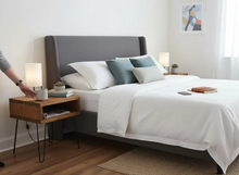 Load image into Gallery viewer, Modern Wood End Table Set Hairpin Legs Nightstand Side Tables Rustic Bedroom Storage
