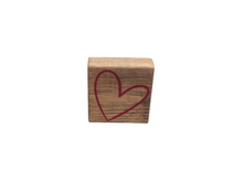 Load image into Gallery viewer, Rustic Wooden Heart Block Sign – Farmhouse Love Decor, Handcrafted Wood Home Decor
