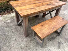 Load image into Gallery viewer, Farmhouse Table Set Small Dining Kitchen Bench Rustic Wood Compact Breakfast Nook Furniture
