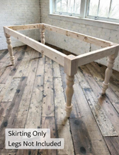 Load image into Gallery viewer, DIY Farmhouse Table Skirting Kit Unfinished Wood Apron Parts for Custom Builds
