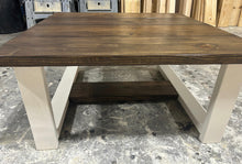 Load image into Gallery viewer, Large Modern Coffee Table (Dark Walnut, Antique White)
