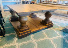 Load image into Gallery viewer, Large Farmhouse Style Coffee Square Table (Early American Brown) - Curbside Treasures LLC
