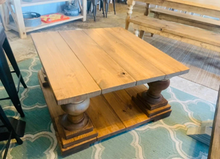 Load image into Gallery viewer, Large Farmhouse Style Coffee Square Table (Early American Brown) - Curbside Treasures LLC
