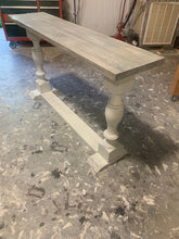 Load image into Gallery viewer, Rustic Farmhouse Entryway Table (Gray White) - Curbside Treasures LLC
